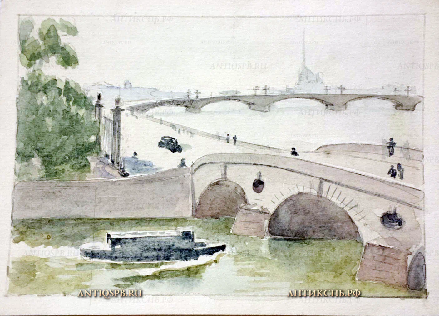 Рисунок "Речная баржа". №17339.123